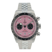 Tudor Black Bay Chrono Stainless Steel Pink Dial 41mm Automatic Mens Watch 79360