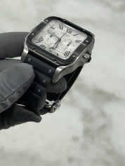 Cartier Santos Stainless Steel Silver Dial 43.3mm Automatic Mens Watch WSSA0017