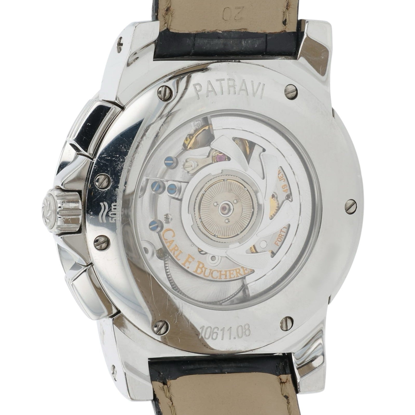 Carl F Bucherer Patravi Stainless Steel Black Dial 40mm Automatic Mens 10611.08