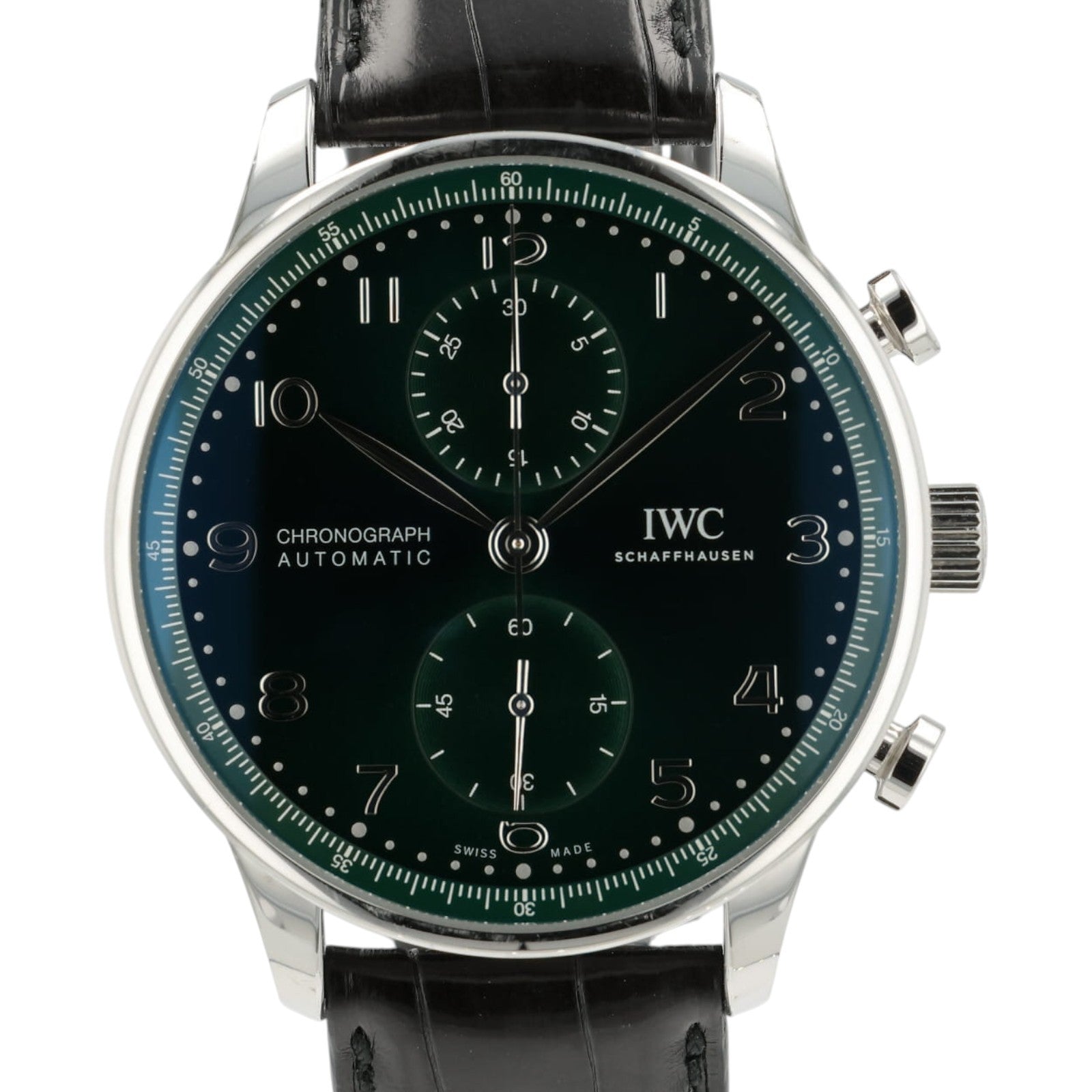 IWC Portugieser Green Dial Stainless Steel 41mm Automatic Mens Watch IW371615
