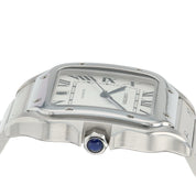 Cartier Santos Large Steel Silver Dial 39x47mm Automatic Mens Watch WSSA0018