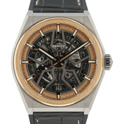 Zenith Defy Skyline Skeleton Dial 18k Rose Gold & Titanium 41mm Mens 87.9001.670