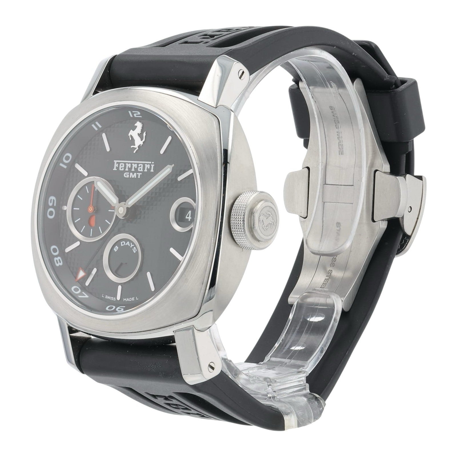 Panerai Ferrari Stainless Steel Black Dial 45mm Manual Wind Mens Watch FER00012