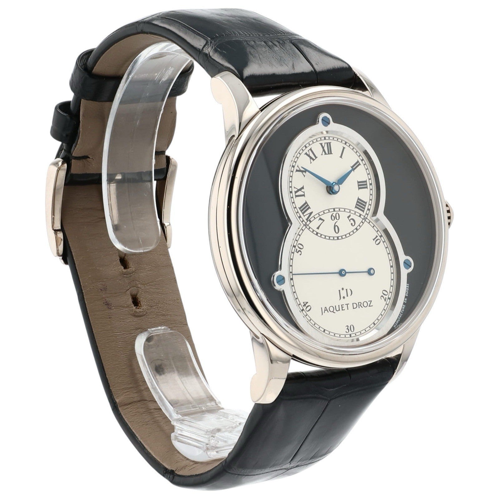 Jaquet-Droz Grande Seconde 18k White Gold 43mm Black/White Dial Mens J003034203