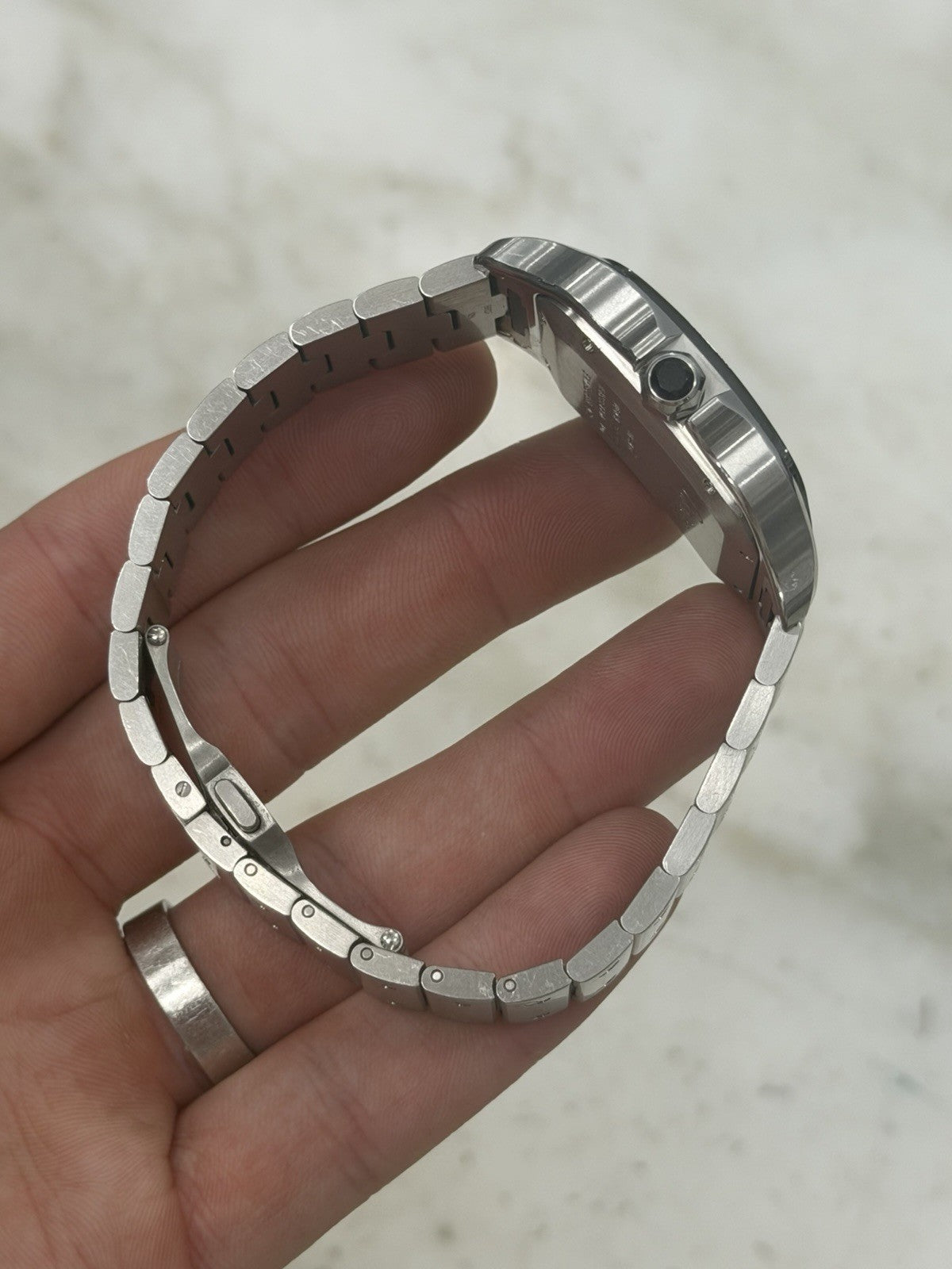 Cartier Santos Stainless Steel Grey Dial 39.8mm Automatic Men's Watch WSSA0037