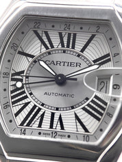 Cartier Roadster GMT Silver Dial Stainless Steel Men's Watch W62032X6 Automatic