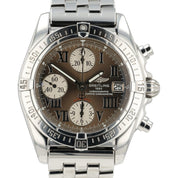 Breitling Chronomat Brown Dial Stainless Steel 39mm Automatic Mens Watch A13358
