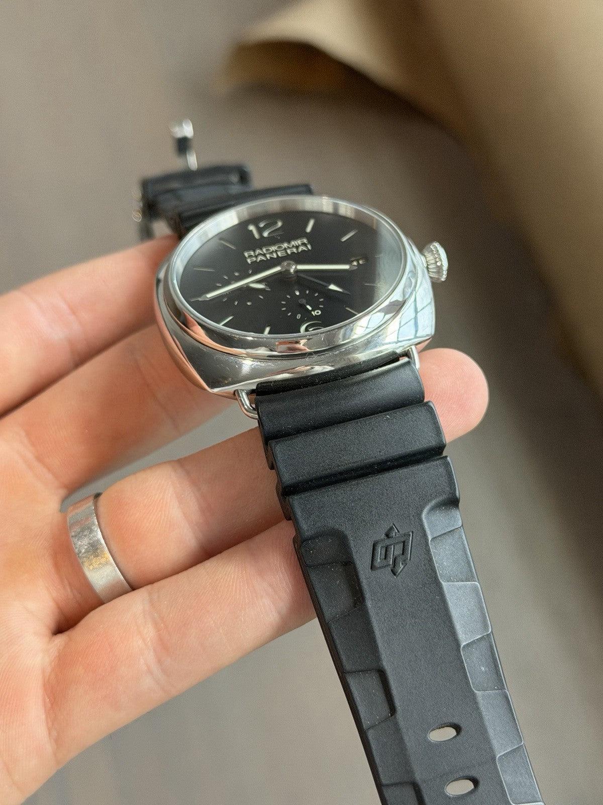 Panerai Radiomir 10 Days GMT Steel Black Dial 47mm Watch PAM00323 - FOR PARTS