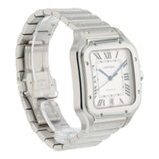 Cartier Santos Large Steel Silver Dial 39x47mm Automatic Mens Watch WSSA0018