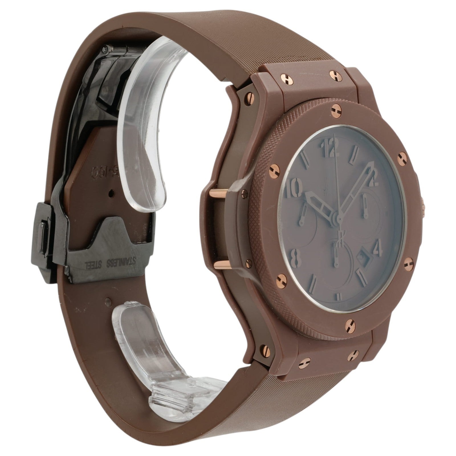 Hublot Big Bang Chocolate Brown Dial PVD Ceramic Mens 44mm Watch 301.CC.3190.RC