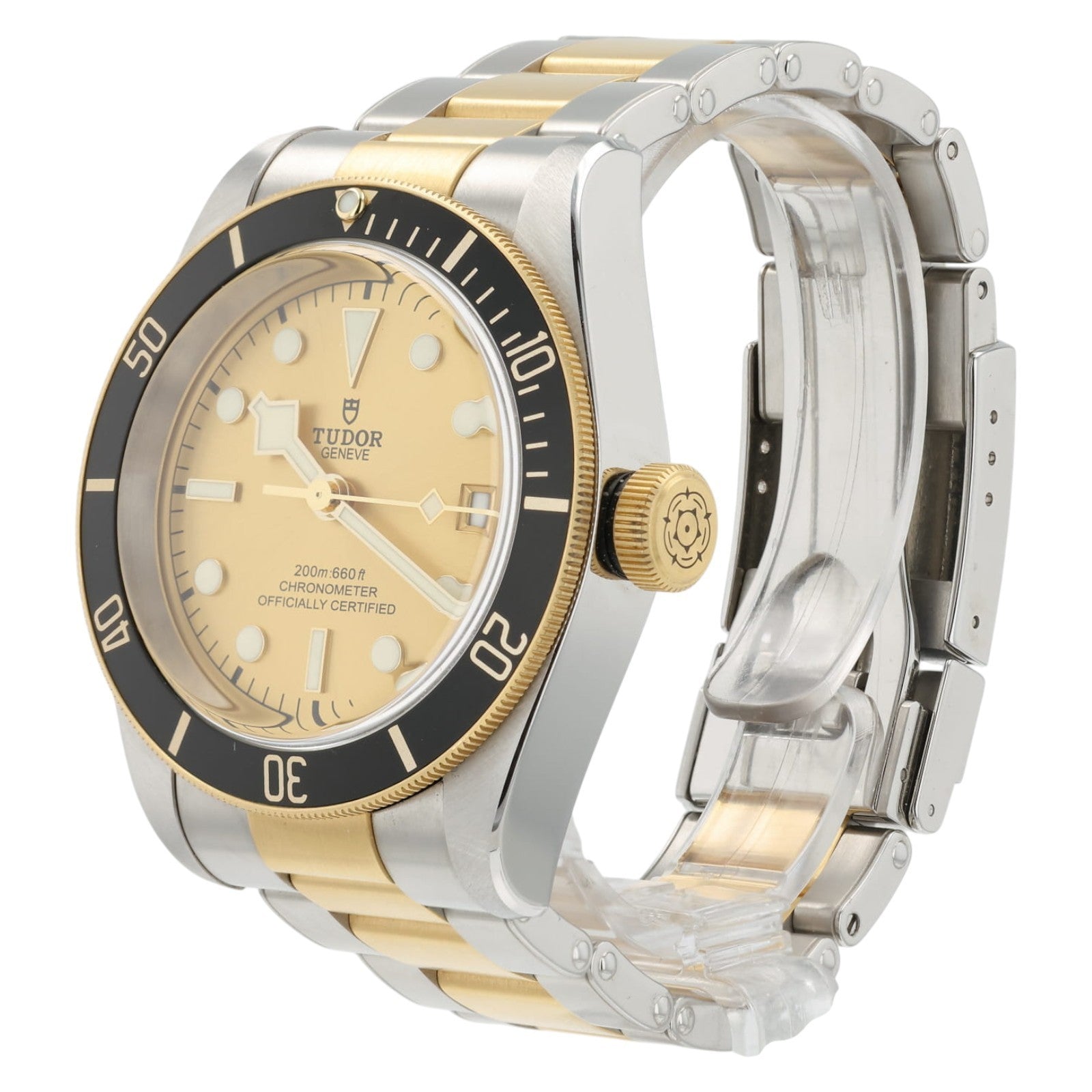 Tudor Black Bay S&G Champagne Dial Gold & Steel 41mm Automatic Mens Watch 79733N