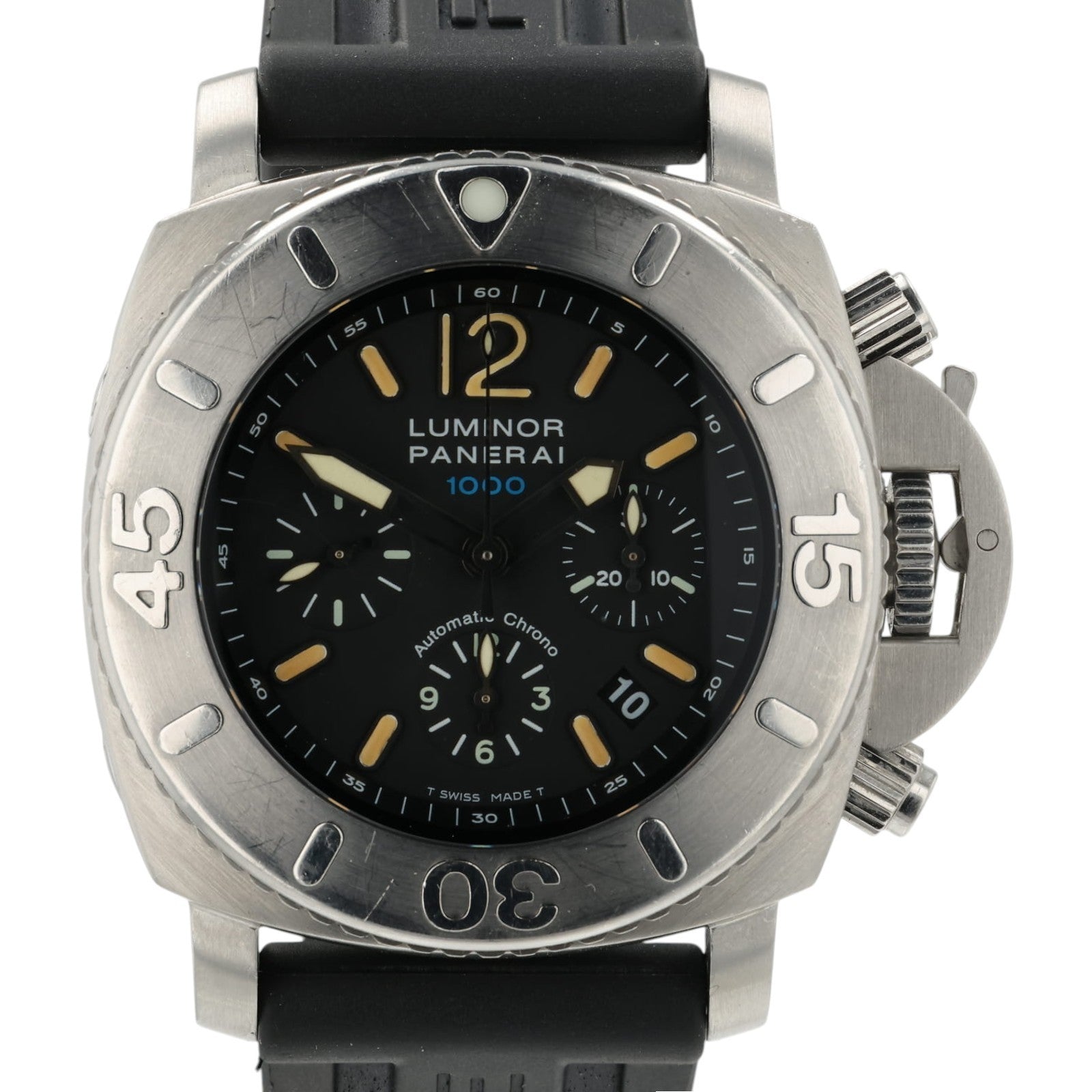 Panerai Luminor Submersible 1950 Chrono Black Dial Steel 47mm Automatic PAM00187