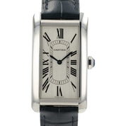 Cartier Tank Large Americaine Silver Dial Steel 24mm Auto Men's Watch WSTA0083