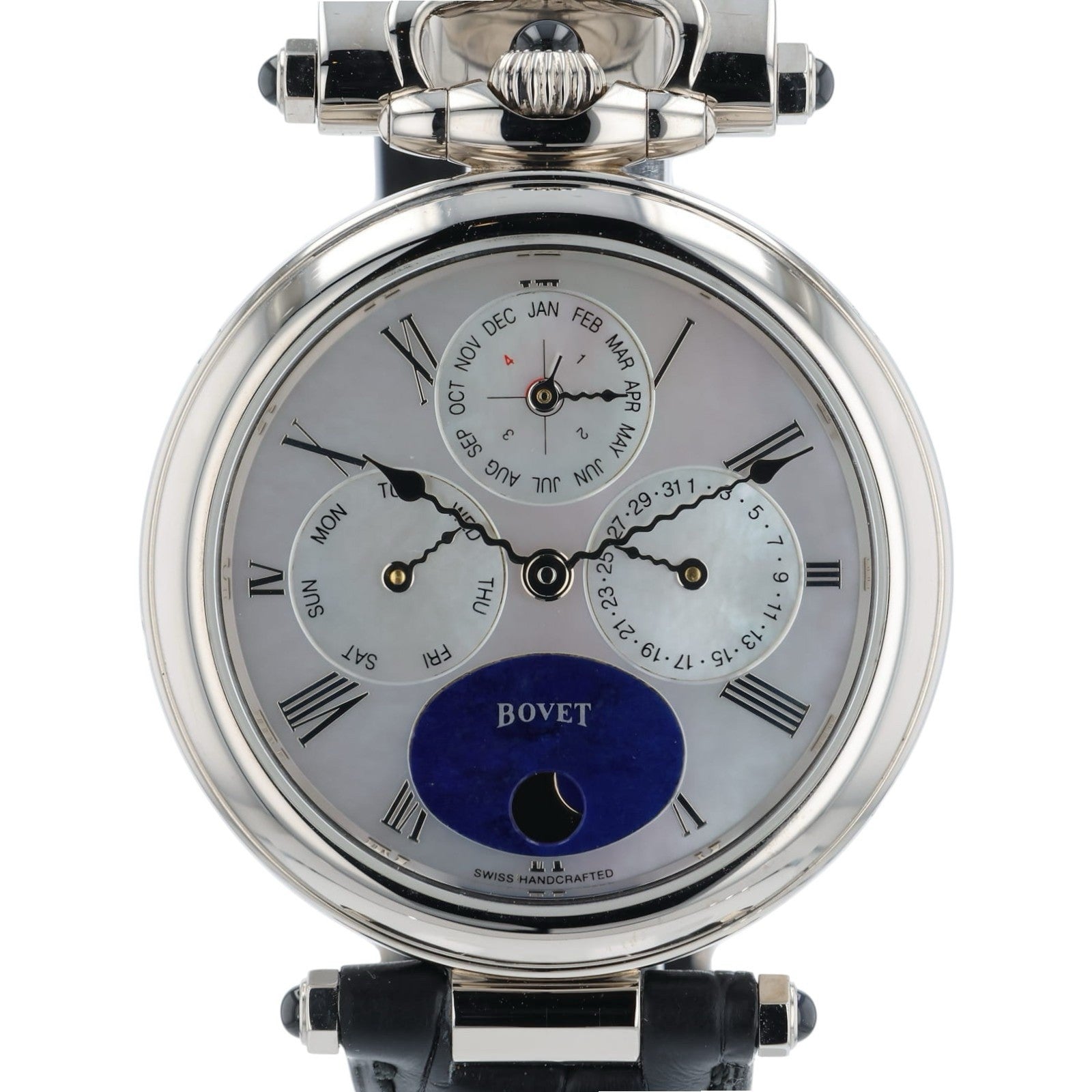 NEW 2025 Bovet Fleurier Perpetual Calendar 18k White Gold MOP Dial 39mm CP0037