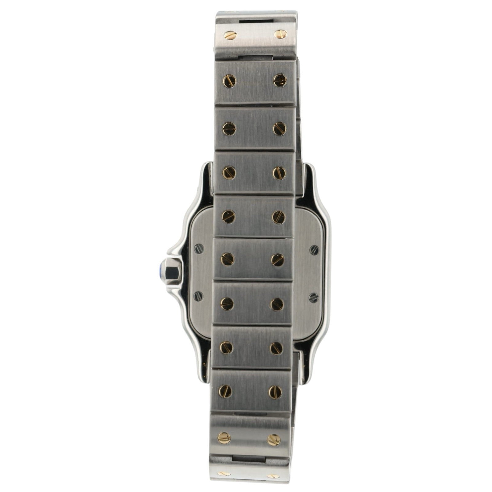 Cartier Santos Galbee Silver Dial Gold & Steel 24mm Quartz Women's Watch 1567