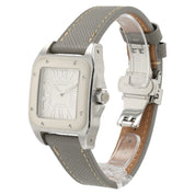 Cartier Santos 100 White Dial Stainless Steel 33x44mm Auto Watch W20129U2