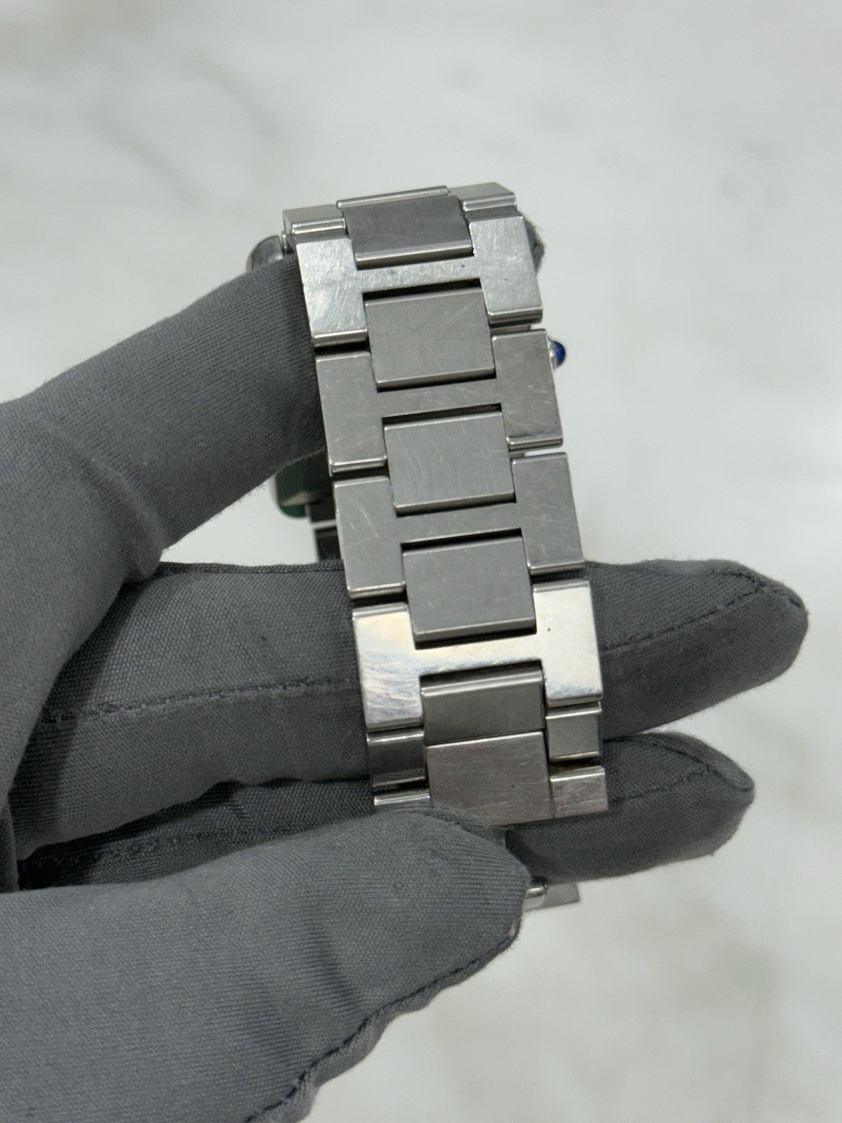 Cartier Tank Solo Date XL Roman Stainless Steel 31mm Automatic Mens Watch 3515
