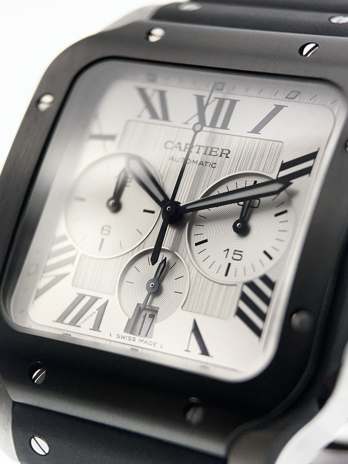 Cartier Santos Stainless Steel Silver Dial 43.3mm Automatic Men’s Watch WSSA0017