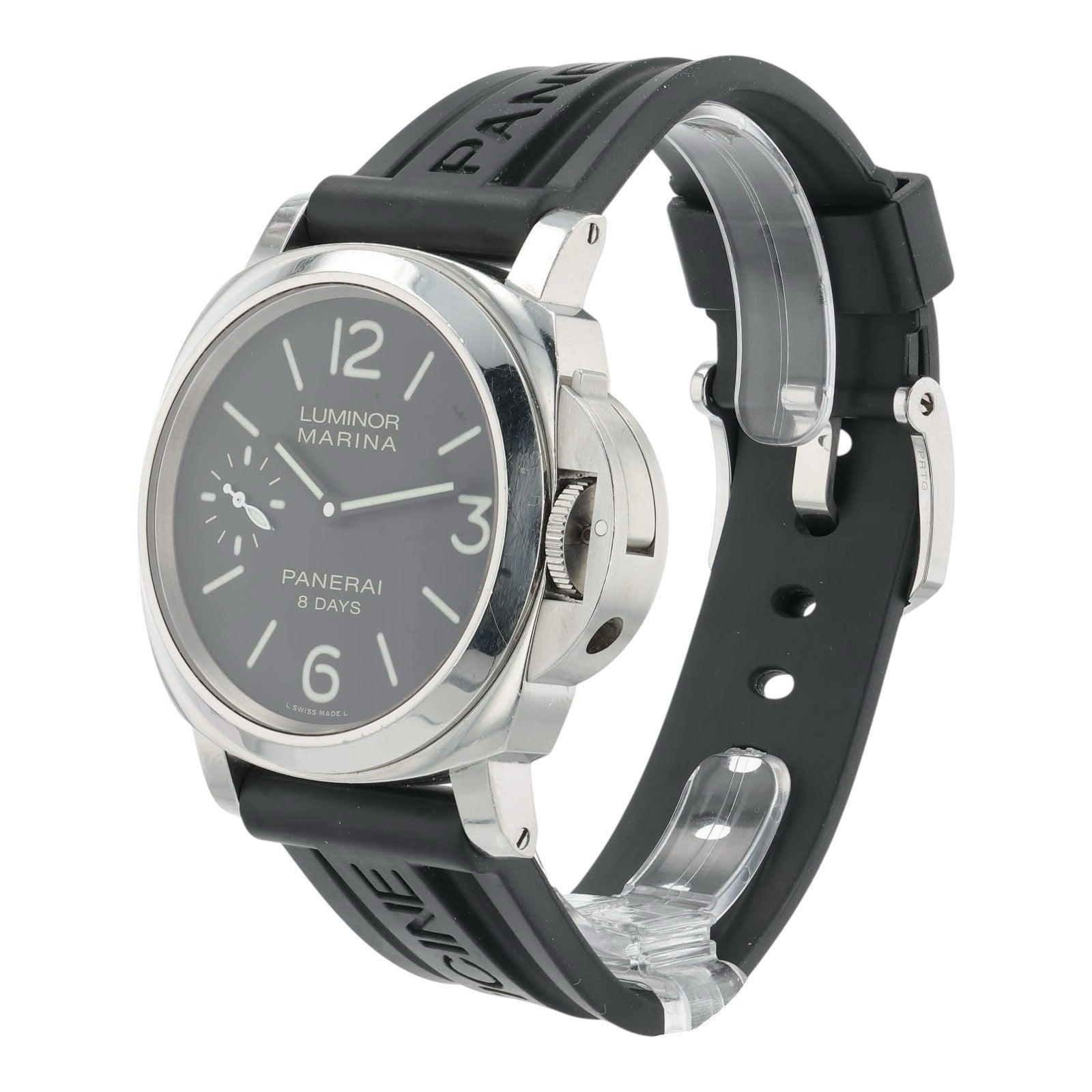 Panerai Luminor Marina 8 Days Steel Black Dial 44mm Manual Wind Mens PAM00510