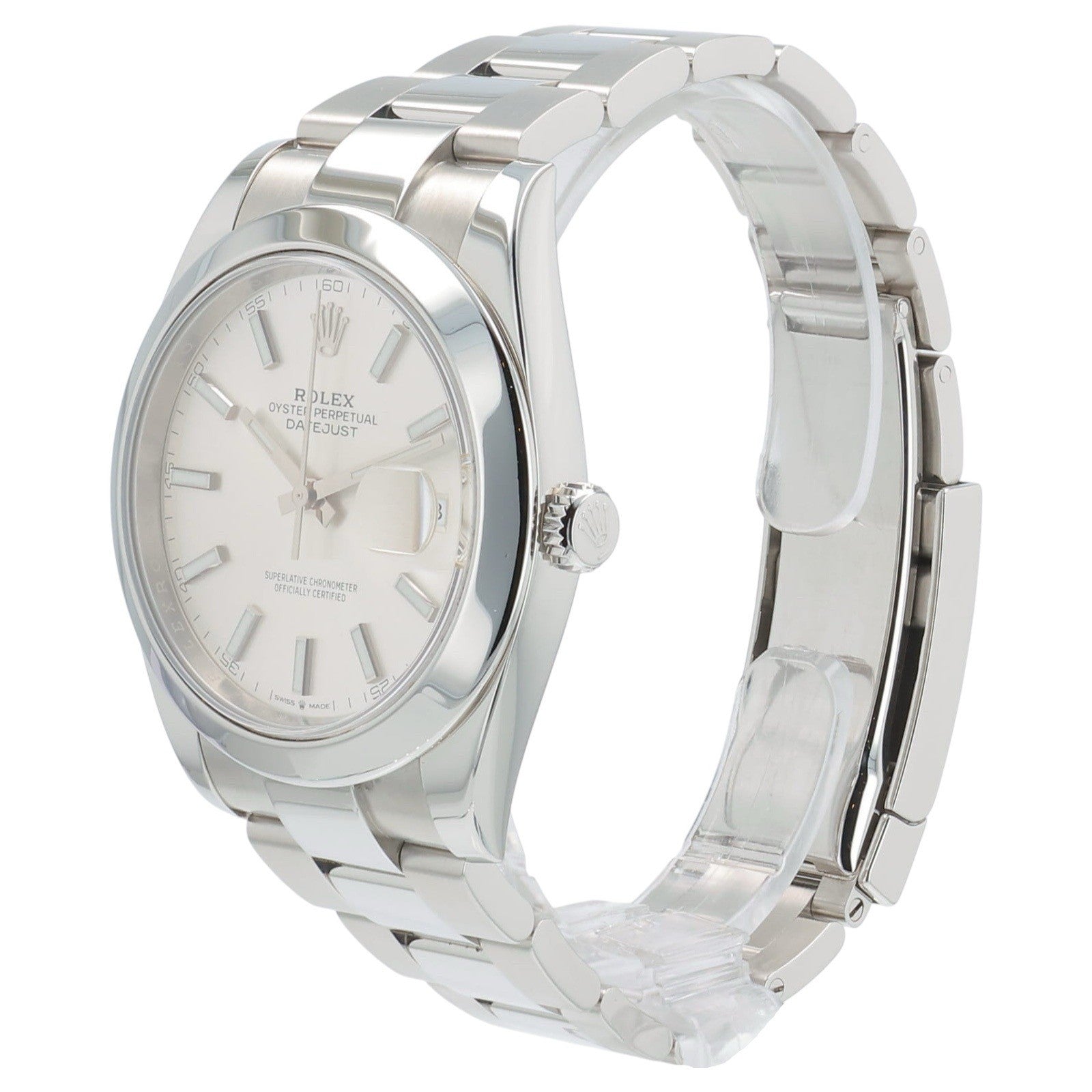 Rolex Datejust Stainless Steel Silver Dial 41mm Automatic Mens Watch 126300