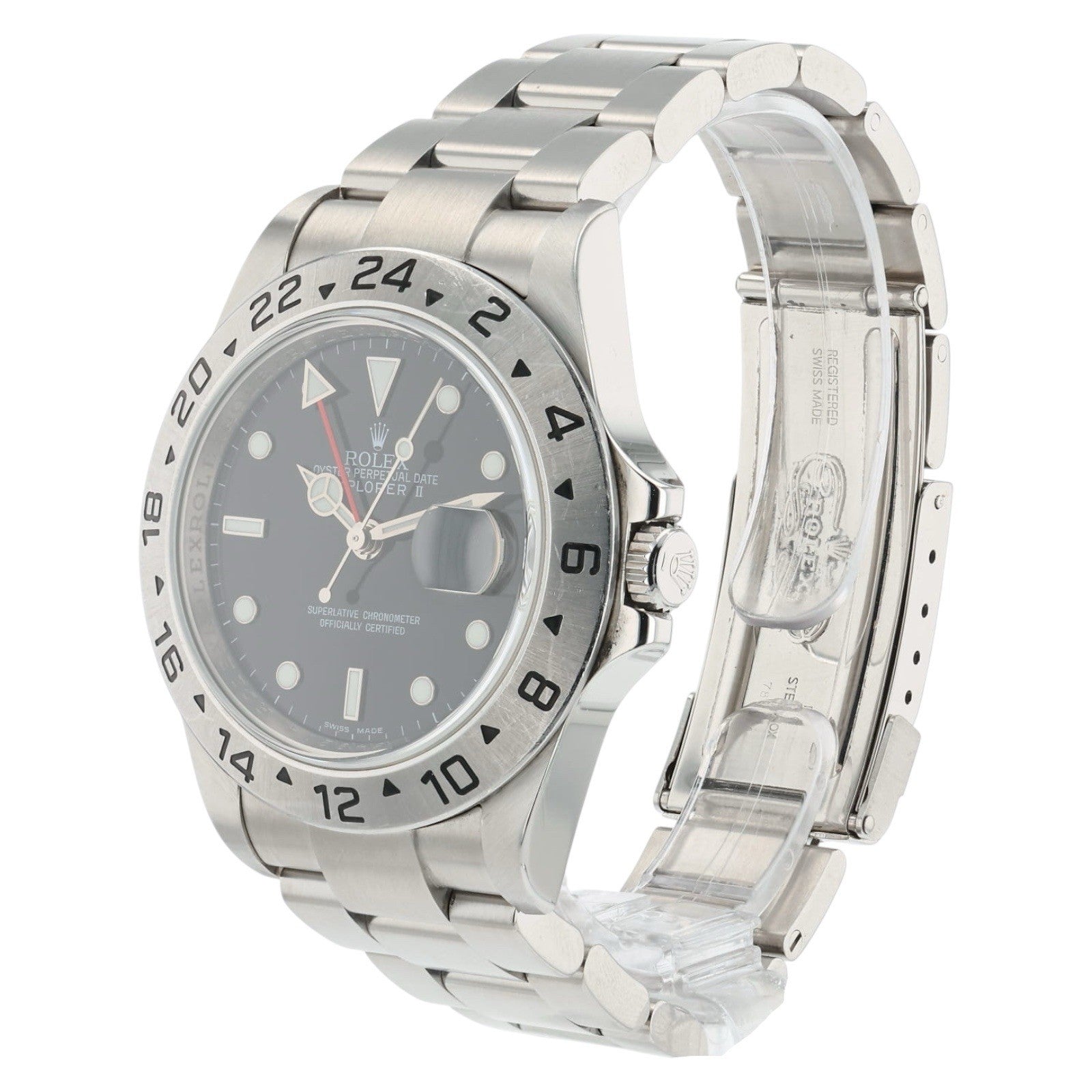 Rolex Explorer II Stainless Steel Black Dial 40mm Automatic Mens Watch 16570