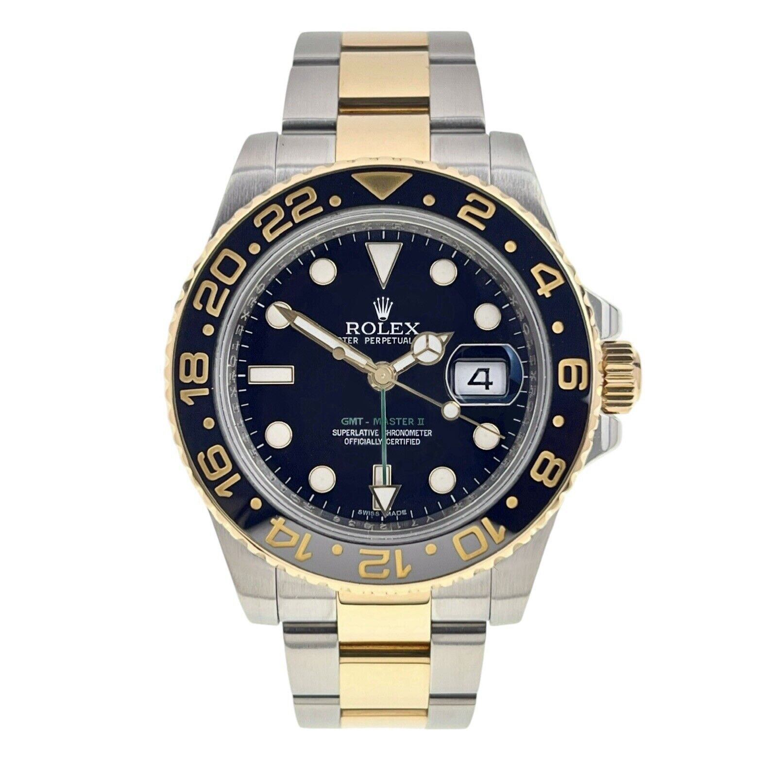 Rolex GMT-Master II Steel & Gold Black Dial 40mm Automatic Men’s Watch 116713