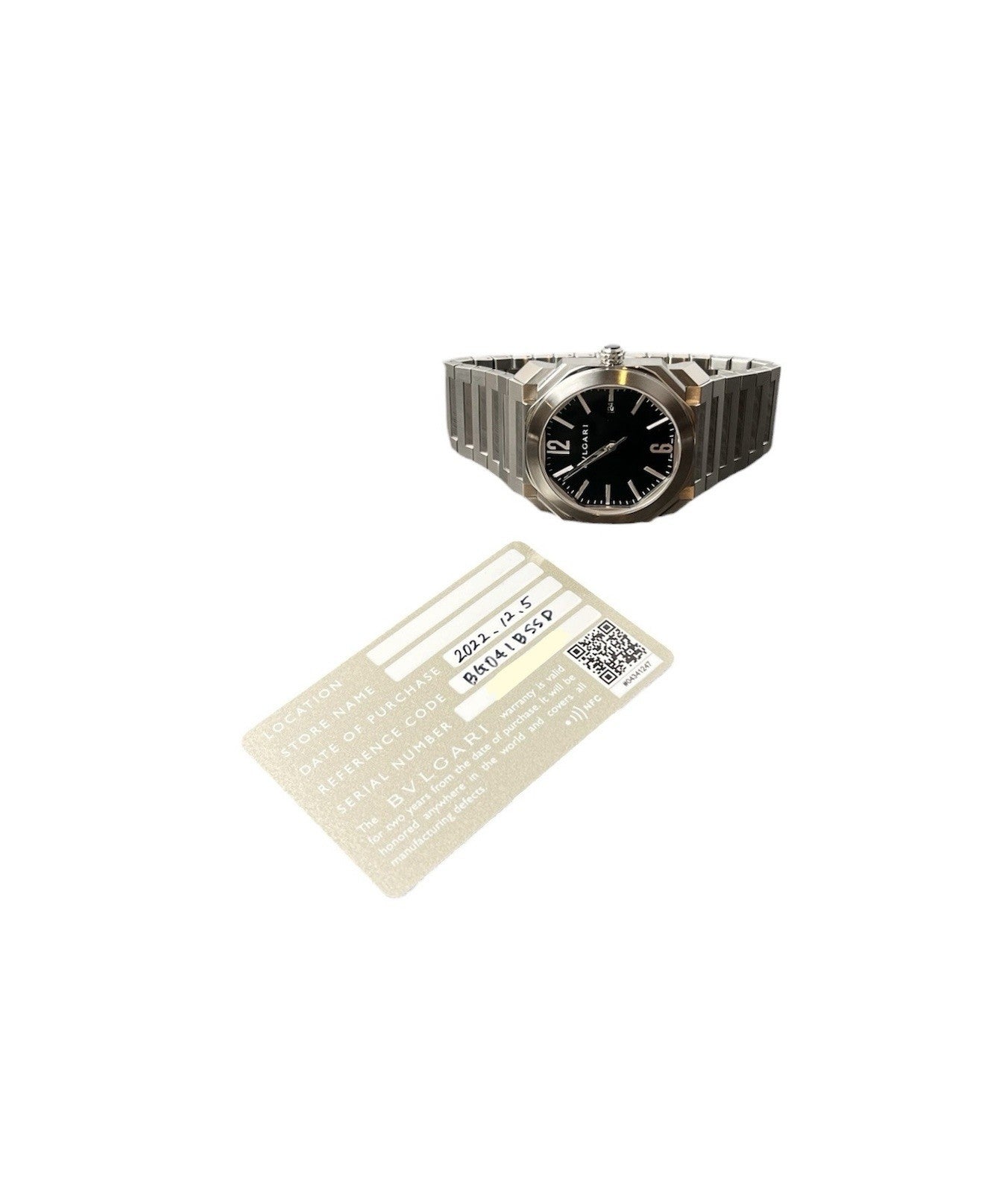 Bvlgari Octo Black Dial Stainless Steel 41mm Automatic Movement Mens Watch BG041