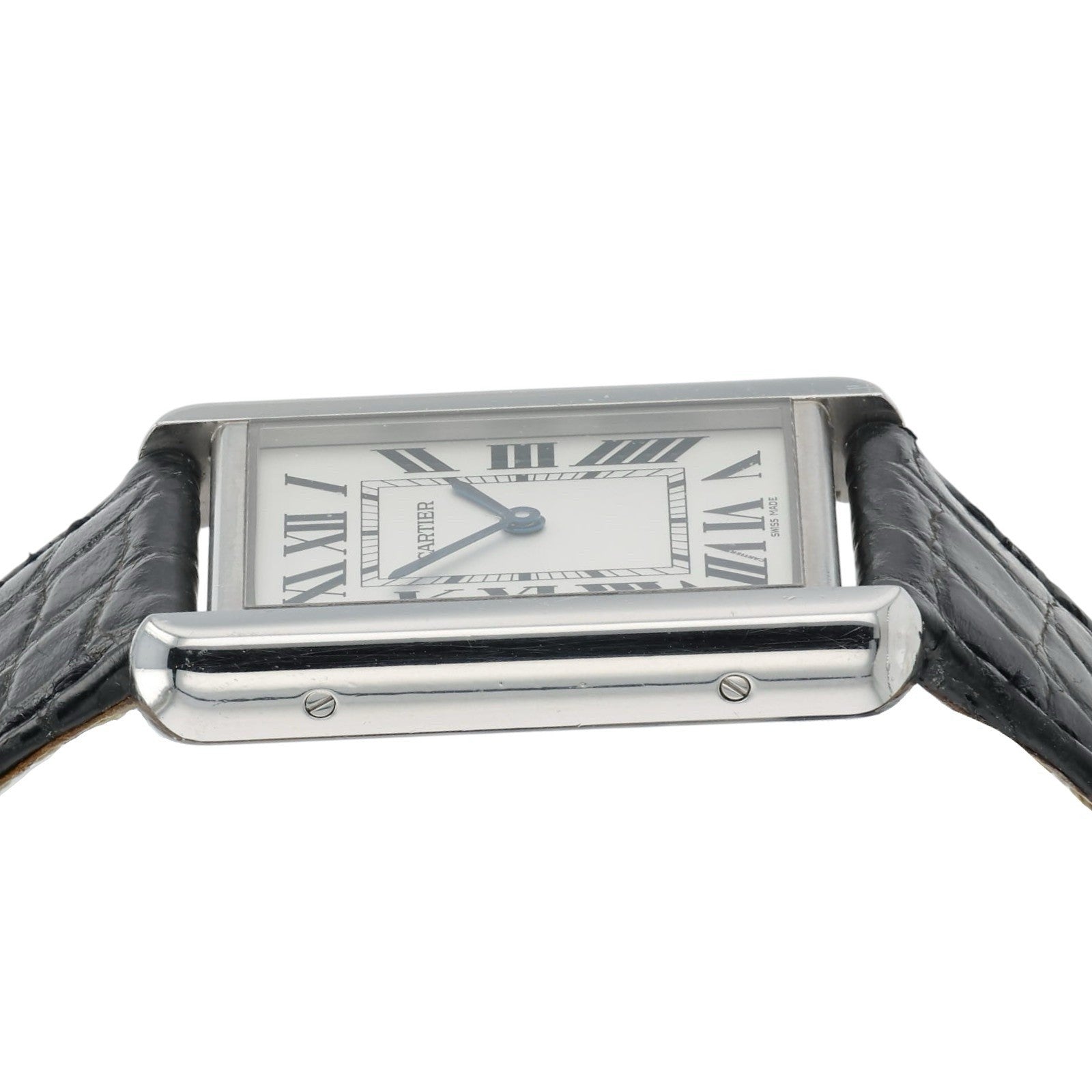 Cartier Tank Solo Silver Dial Stainless Steel 27mm Quartz Men’s Watch 2715