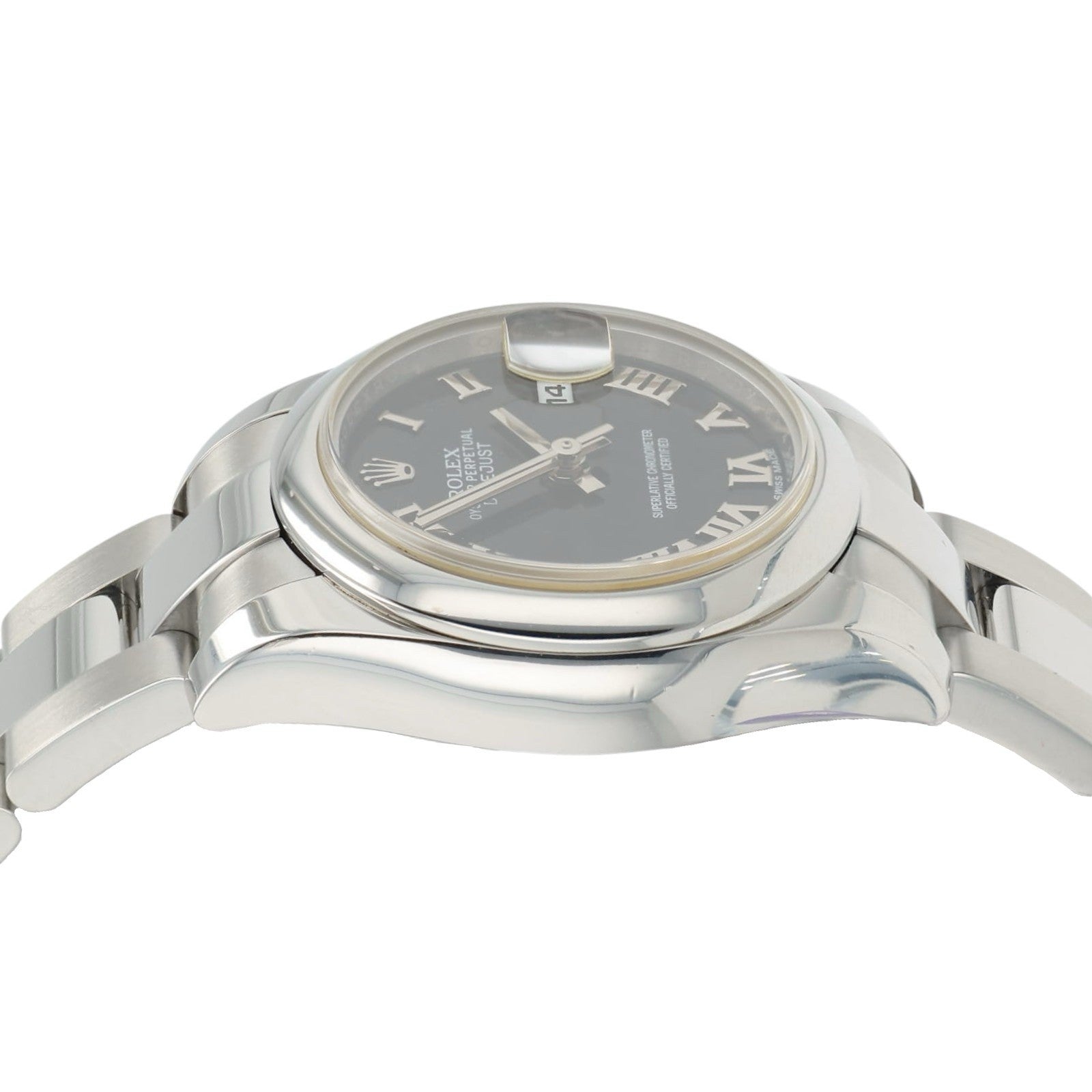 Rolex Ladies Datejust Black Dial Stainless Steel 26mm Automatic Women’s 179160