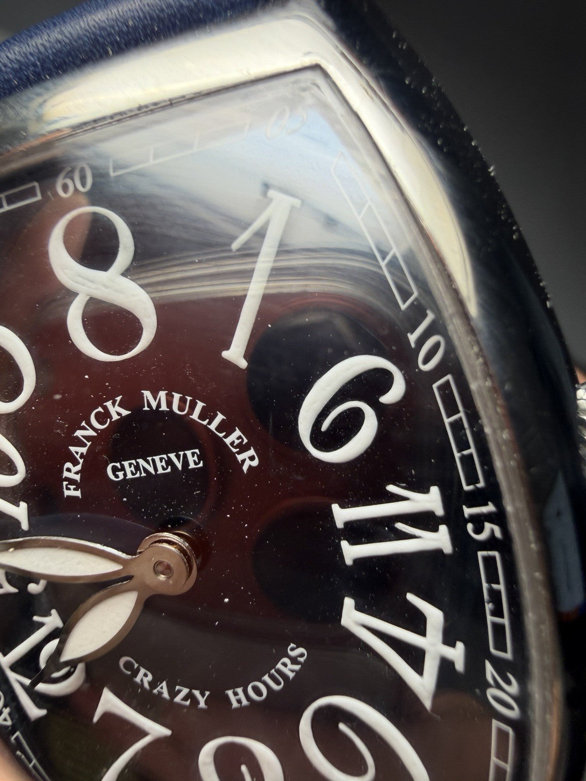 Franck Muller Crazy Hours Blue Dial Steel 43x33mm Auto Men's Watch 7880 CH II NR