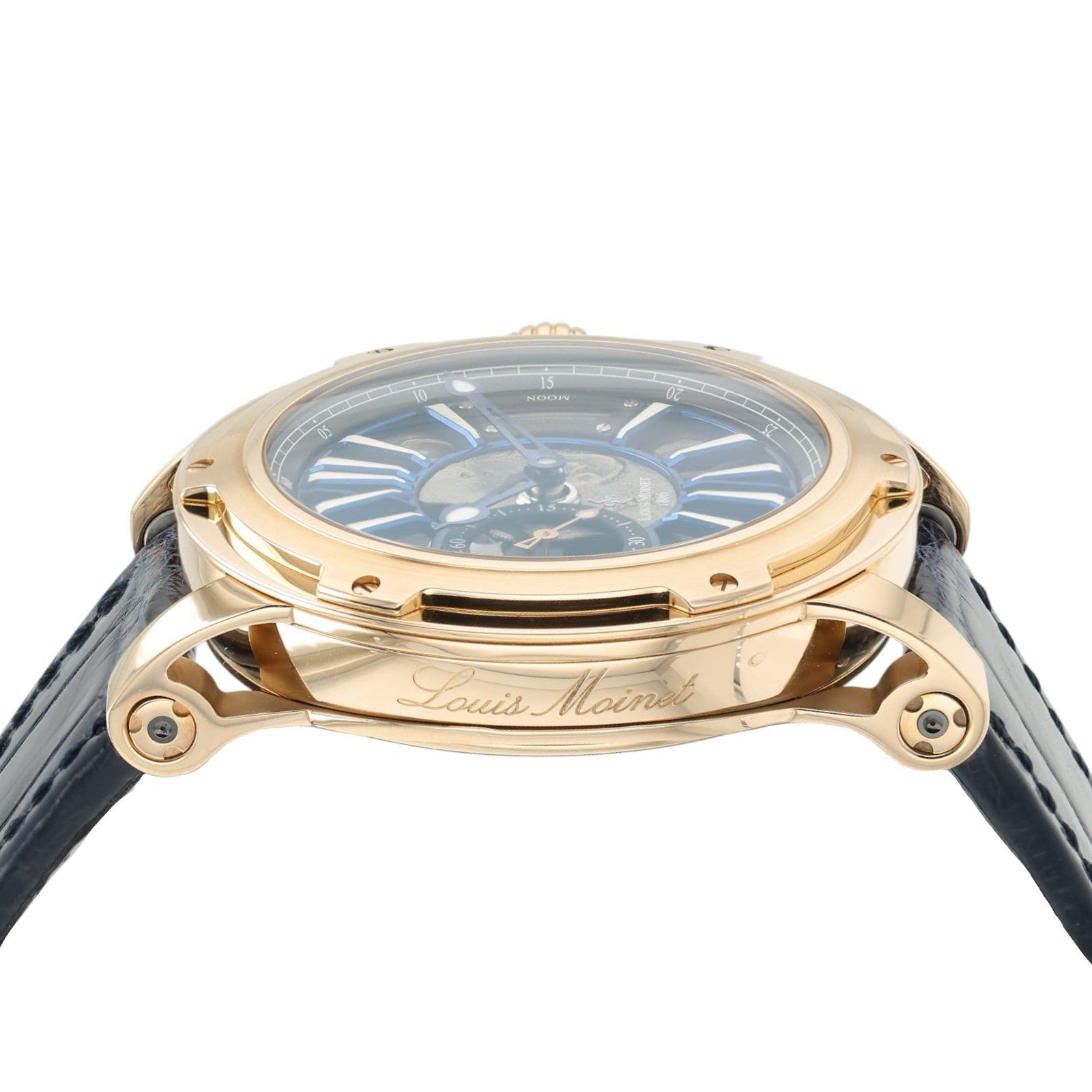 Louis Monet Moon Skeleton Dial 18k Red Gold 45mm Automatic Men’s LM-45.50.MO