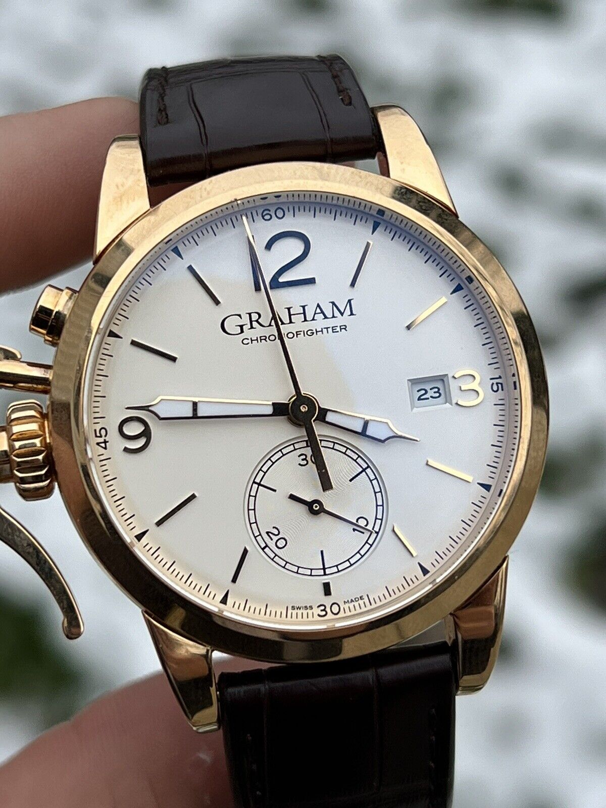 Graham Chronofighter 18K Rose Gold Automatic Men’s Watch AN-2CXAP - GREAT SHAPE