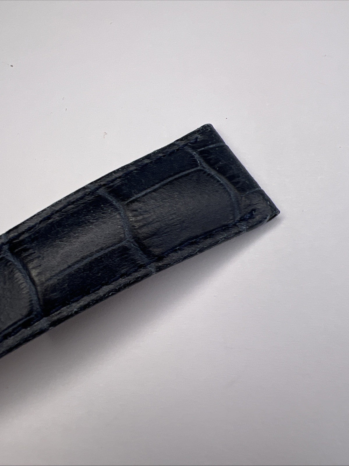 Authentic 21mm Blue Leather Patek Philippe Strap Band 16mm Steel Deployant Clasp
