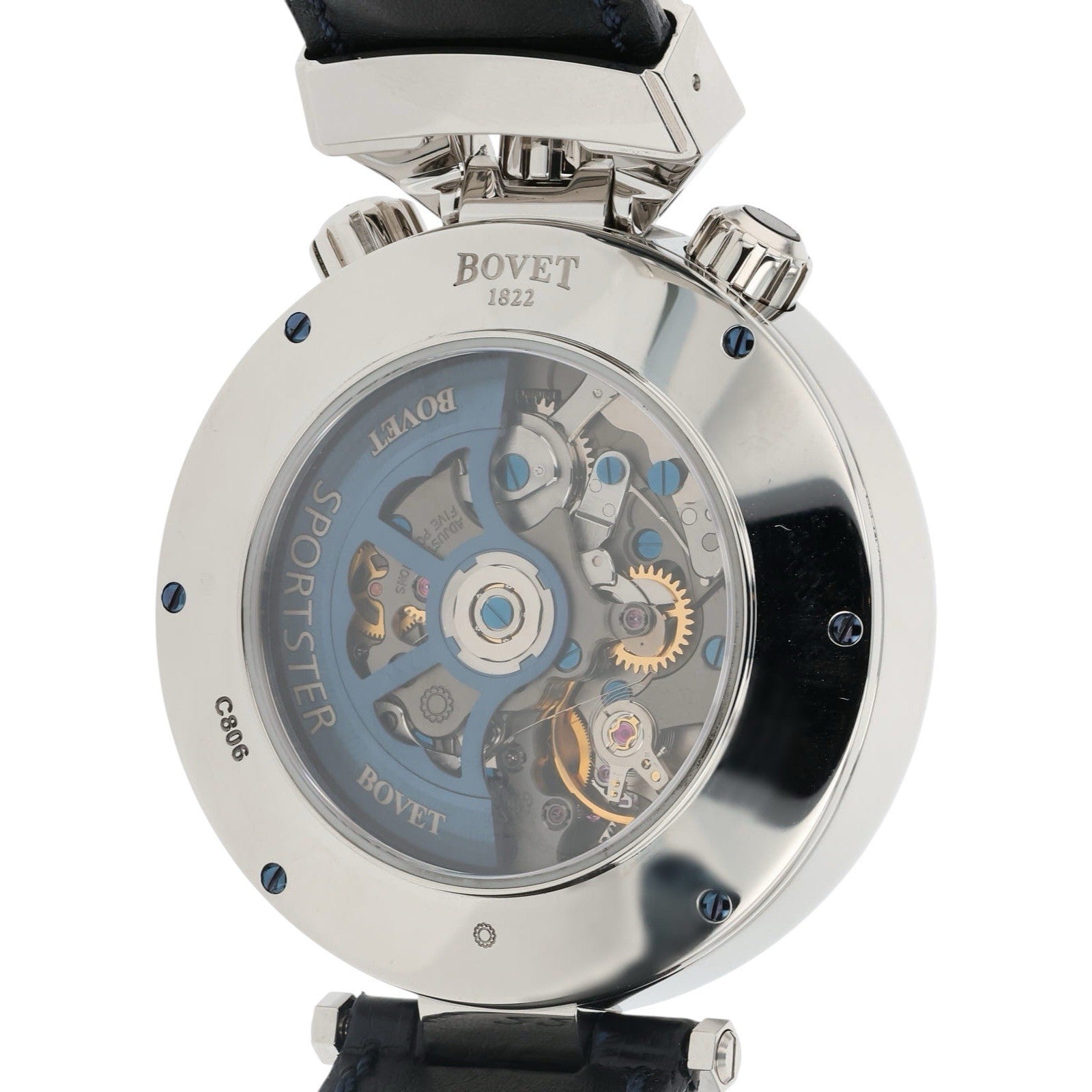 NEW 2025 Bovet Sportster Saguaro Stainless Steel Blue Dial 46mm Watch SP0419