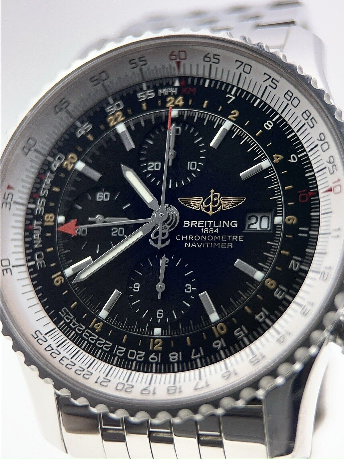 Breitling Navitimer World Stainless Steel 46mm Automatic Men’s Watch A24322