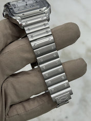 2022 Cartier Santos Large Steel Silver Dial 39mm Automatic Men's Watch WSSA0018