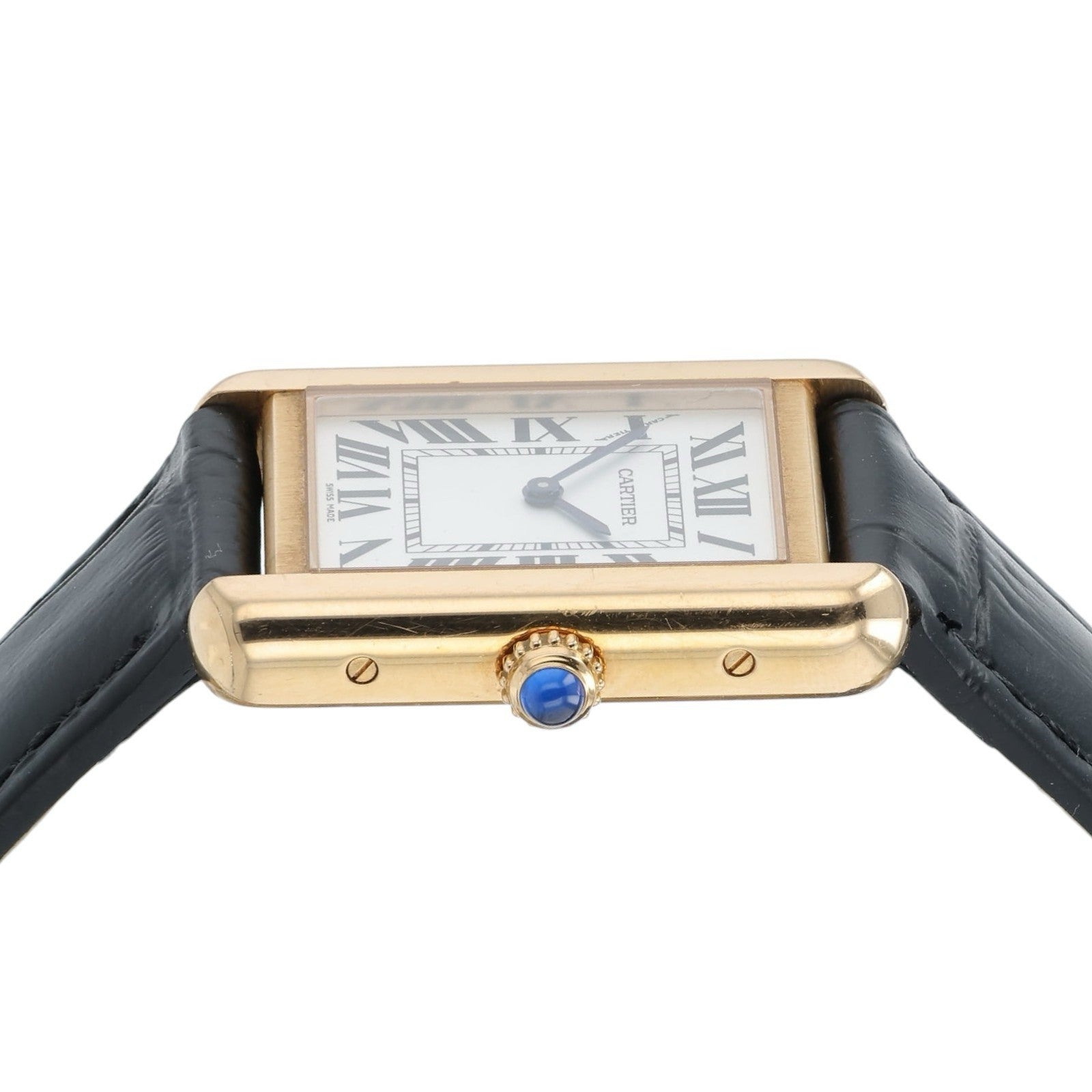 Cartier Tank Solo W5200024 3168 24mm Silver Roman Rose Gold Ladies Watch