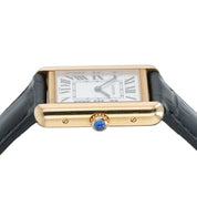 Cartier Tank Solo W5200024 3168 24mm Silver Roman Rose Gold Ladies Watch