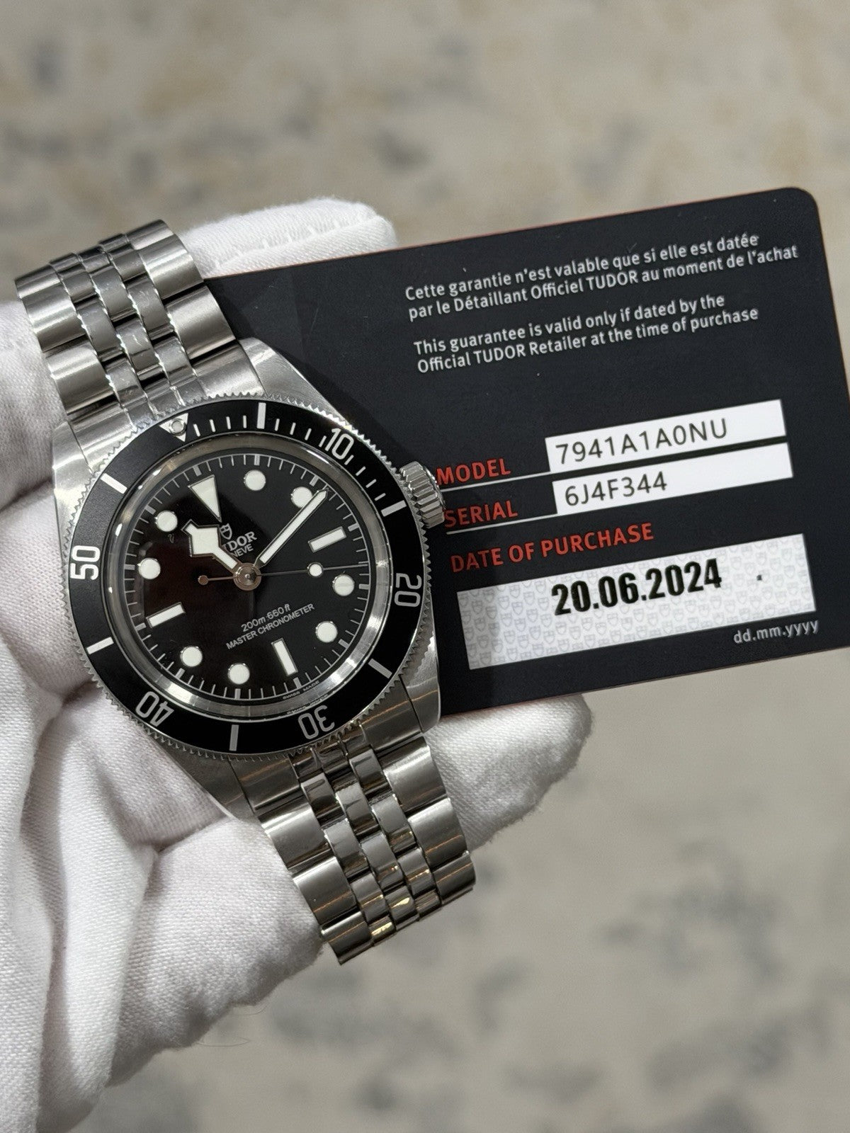 6/2024 Tudor Black Bay Monochrome Steel Black 41mm Auto Men's Watch 7941A1A0NU