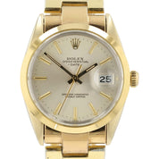 Rolex OP Date Champagne Dial Gold and Steel 34mm Automatic Unisex Watch 15505