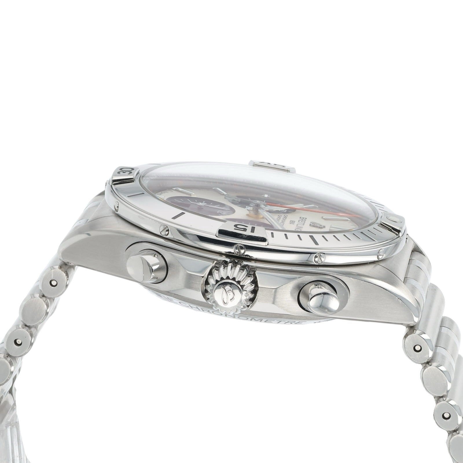 Breitling Chronomat Stainless Steel Silver Dial 42mm Automatic Mens Watch AB0134