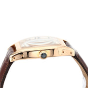 Cartier Tortue 18k Rose Gold Silver Dial 34mm Manual Wind Men’s Watch W15386851