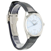 Grand Seiko Omiwatari Blue Dial Steel 38.5 Manual Wind Mens Watch SBGY007