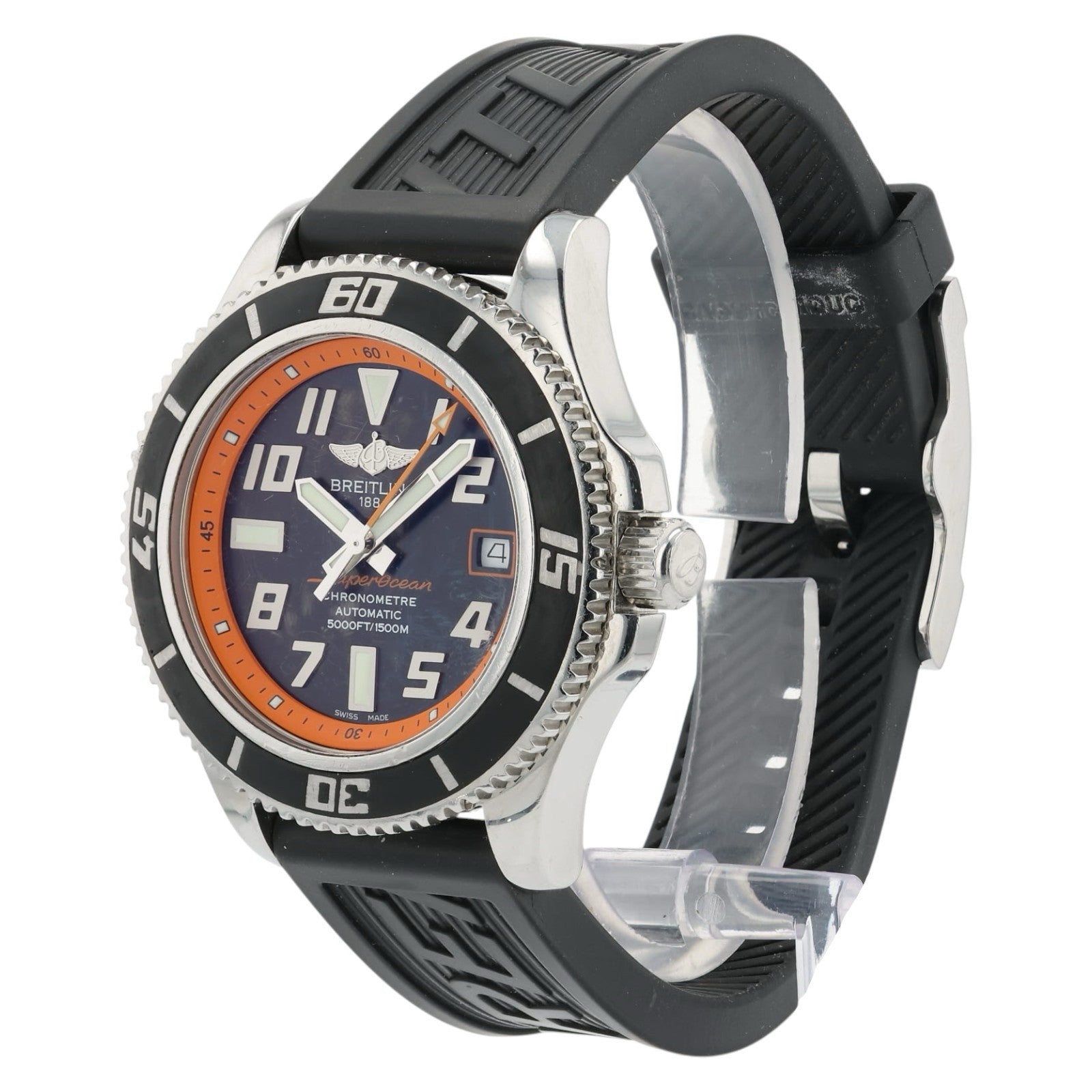 Breitling Superocean Black Dial Stainless Steel 42mm Automatic Mens Watch A17364