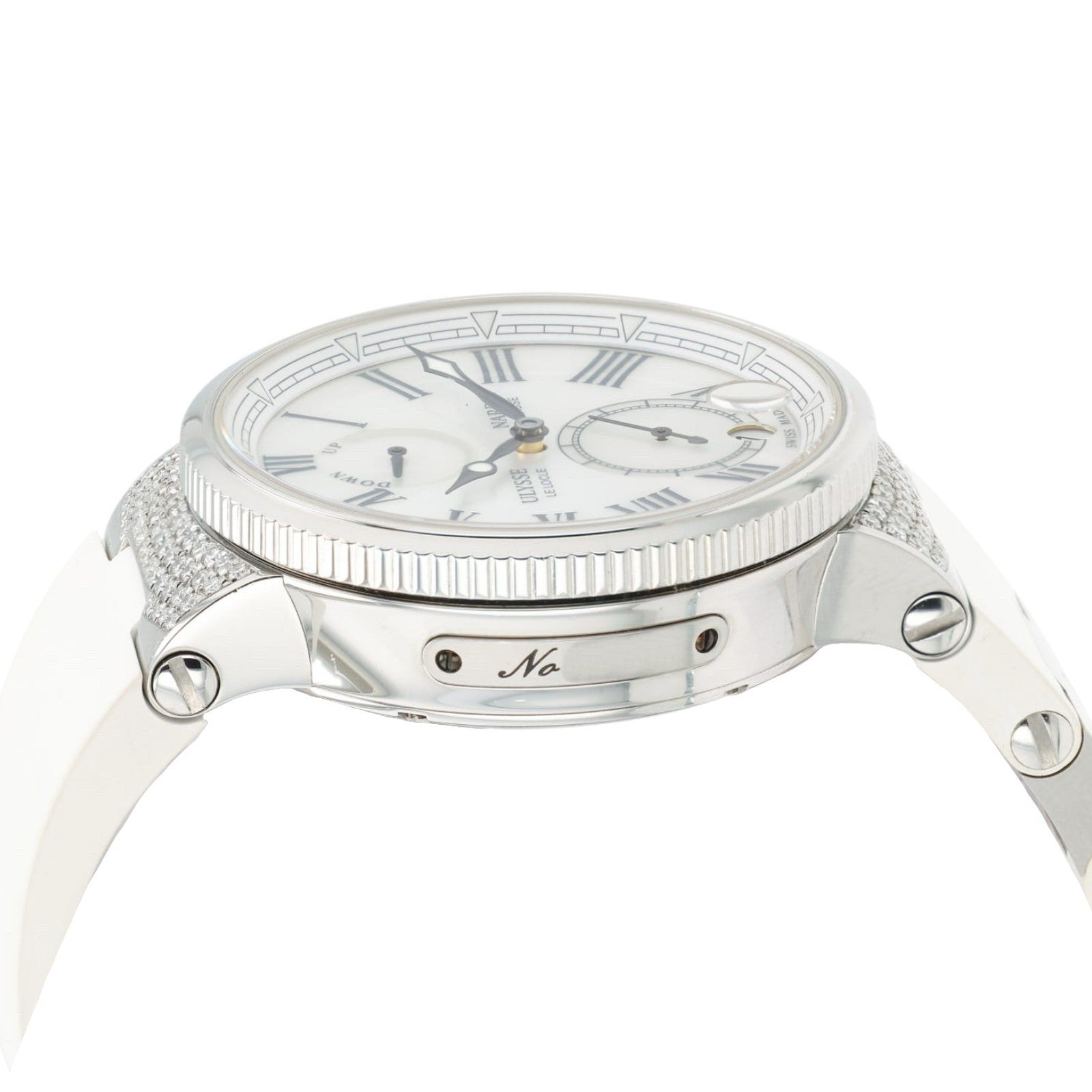 Ulysse Nardin White MOP Dial Diamond Steel 39mm Auto Women's Watch 1183-160