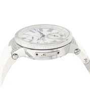 Ulysse Nardin White MOP Dial Diamond Steel 39mm Auto Women's Watch 1183-160