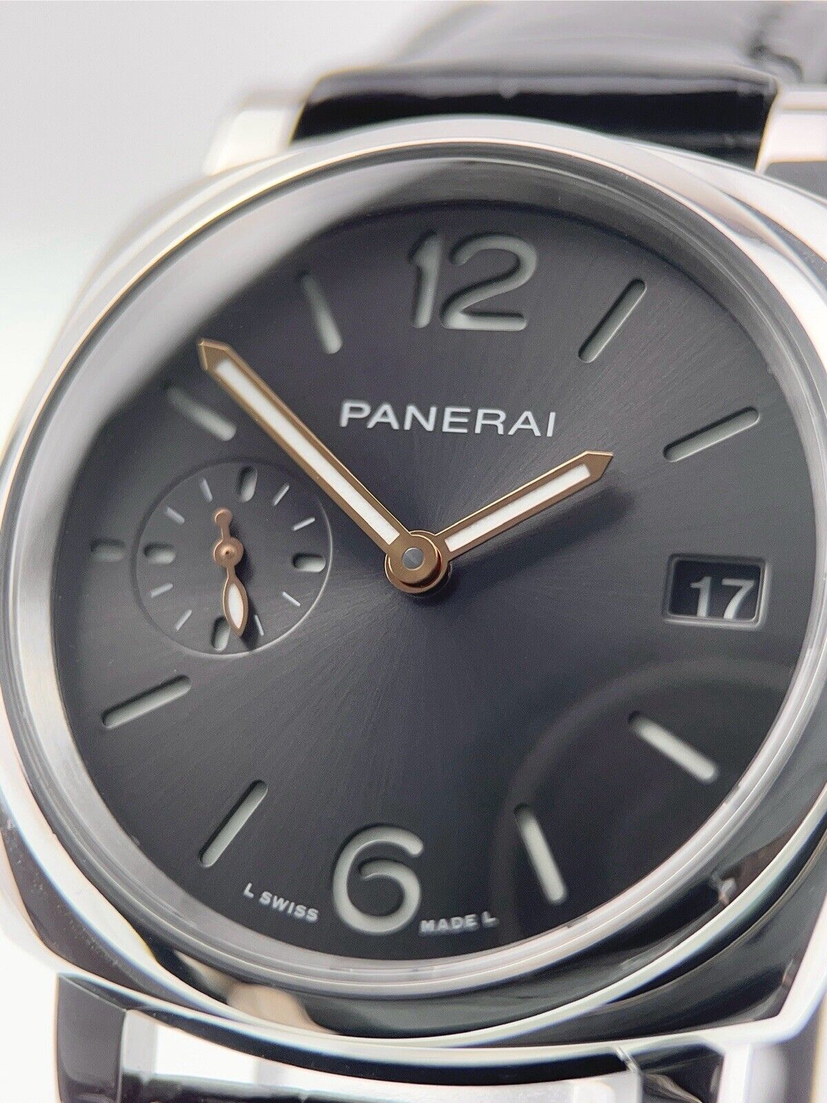 Panerai Luminor Due Stainless Steel Grey Dial 38mm Automatic Mens Watch PAM01247