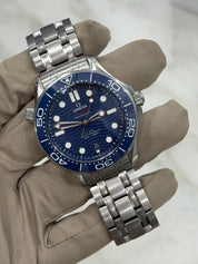2025 Omega Seamaster Date 300m Diver Blue Ceramic Watch 210.30.42.20.03.001