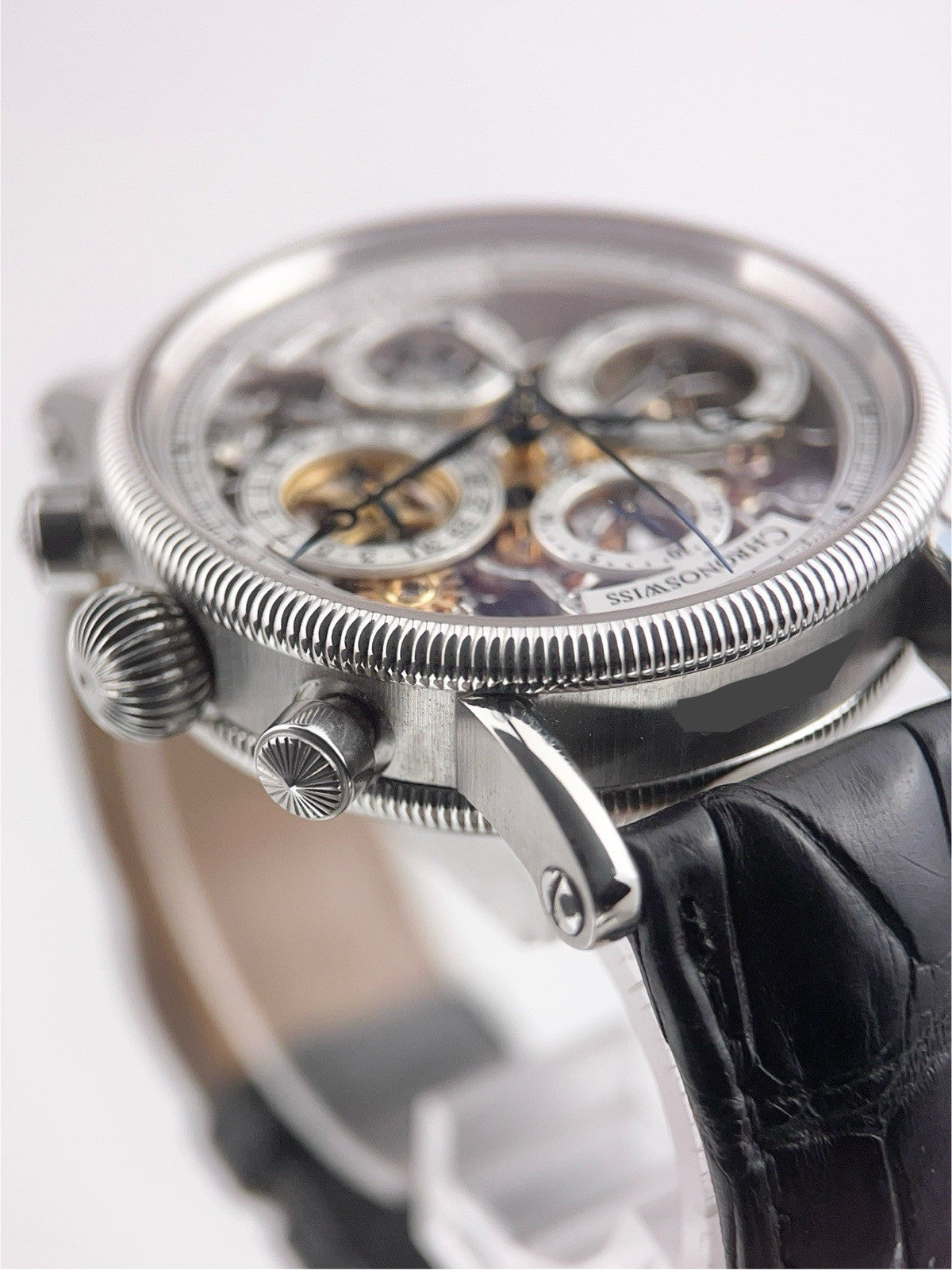 Chronoswiss Opus Stainless Steel Skeleton Dial 38mm Automatic Mens Watch CH7523