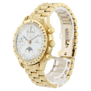 Omega Speedmaster 18k Yellow Gold White Dial 39mm Automatic Mens Watch 175.0034